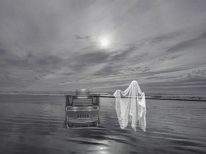 Ghost and Piano at Sea